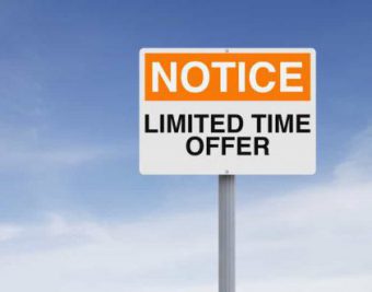 one time offer deals
