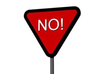 Re Street Sign Text Says 'NO'